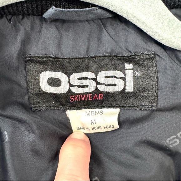 VTG 80s Ossi Jacket Ski Puffer Coat Vest Zip Off Sleeves Men’s M Colorblock Rare - Picture 8 of 11